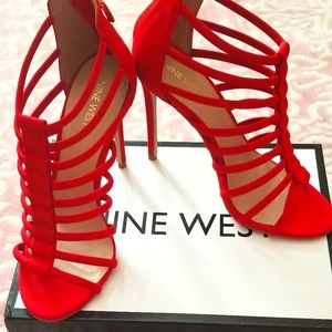 Nine West 9.5 sexy red heels